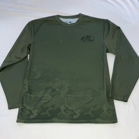 Bass Pro Shops Other - Bass Pro Shops Olive Camo Long Sleeve tech fabric shirt